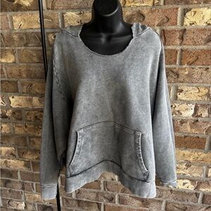 IRO Charcoal 
CUBE HOODED OVERSIZED SWEATSHIRT Size Medium